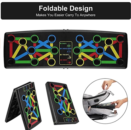 New Foldable 9 in 1 Body Building Push Up Board
