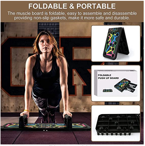 New Foldable 9 in 1 Body Building Push Up Board