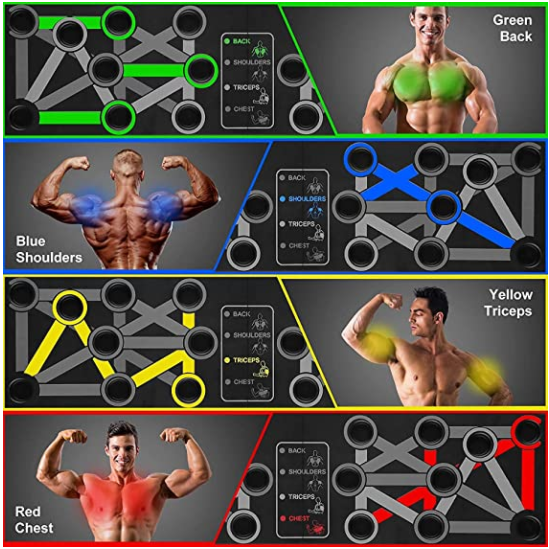 New Foldable 9 in 1 Body Building Push Up Board