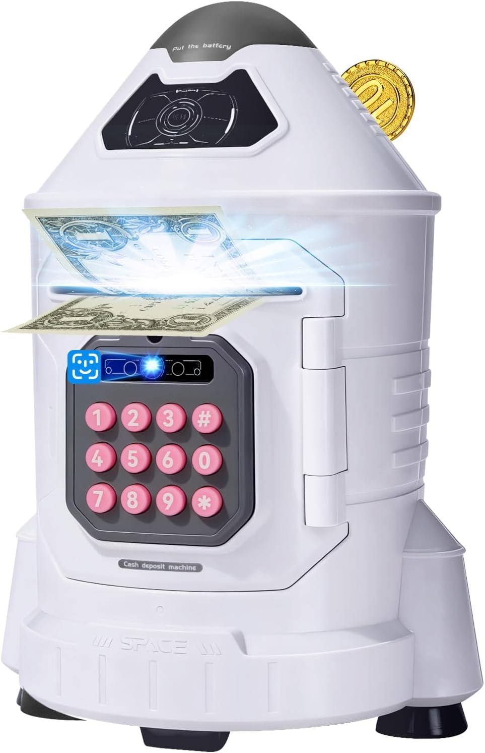 Electronic Piggy Bank With Simulated Face Recognition
