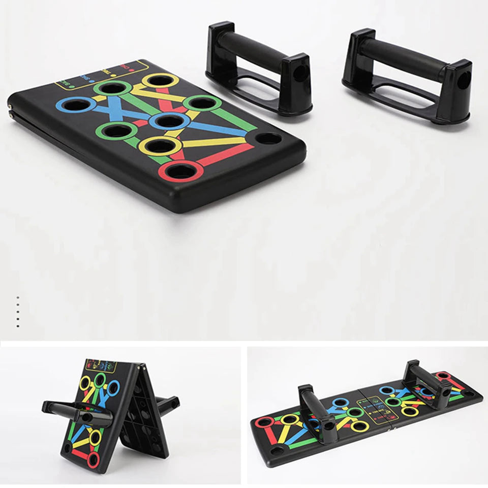 New Foldable 9 in 1 Body Building Push Up Board