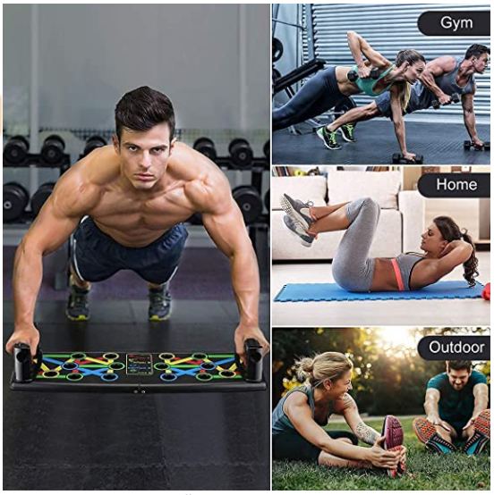 New Foldable 9 in 1 Body Building Push Up Board