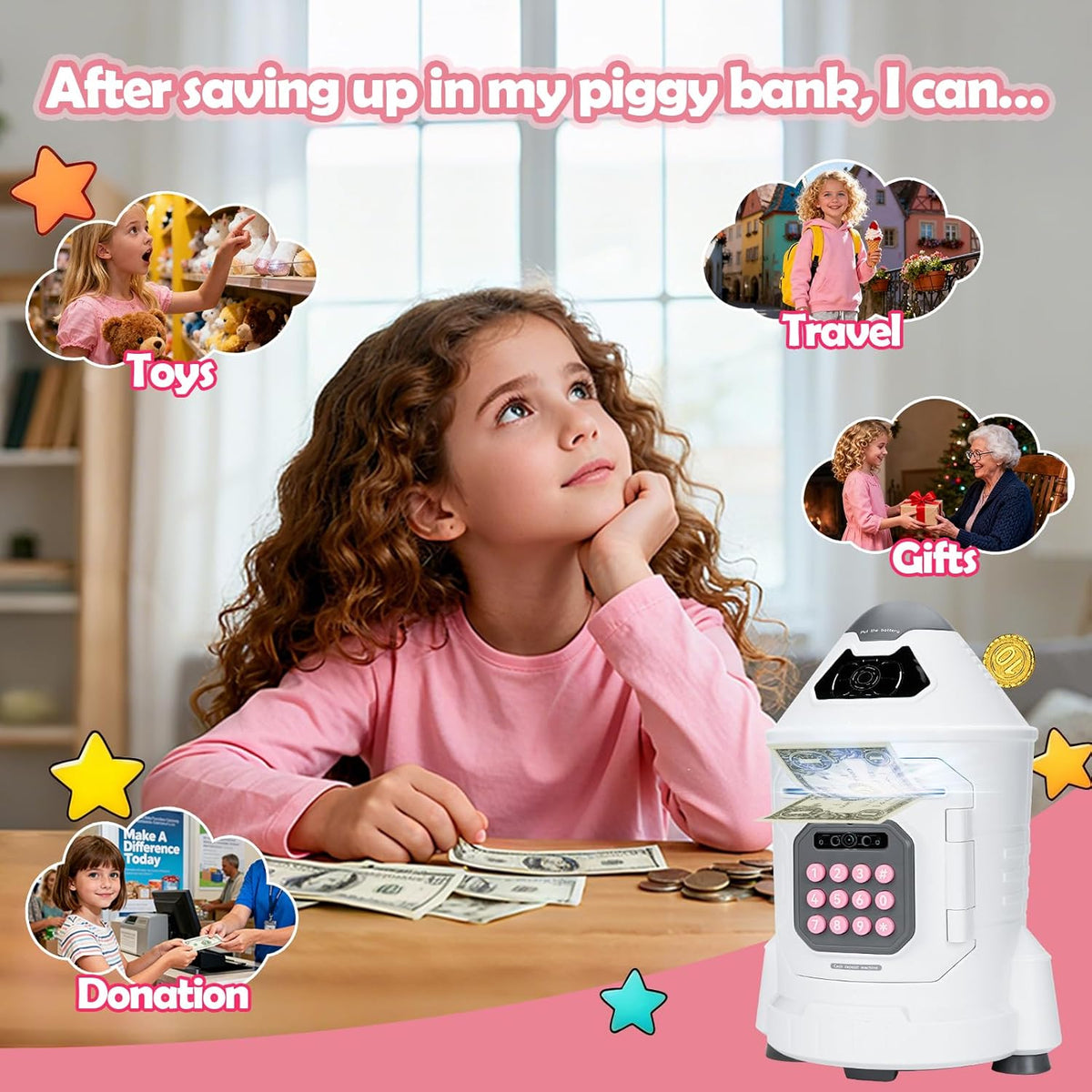 Electronic Piggy Bank With Simulated Face Recognition
